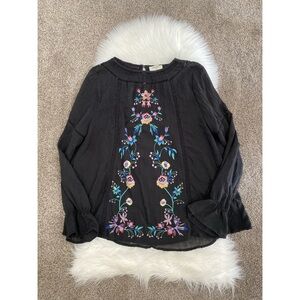 Umgee Embroidered Boho Tunic Blouse